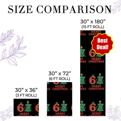 Merry Christmas 67 Years Old Wrapping Paper  Holiday Gift Wrap
