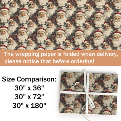 Vintage Santa Wrapping Paper