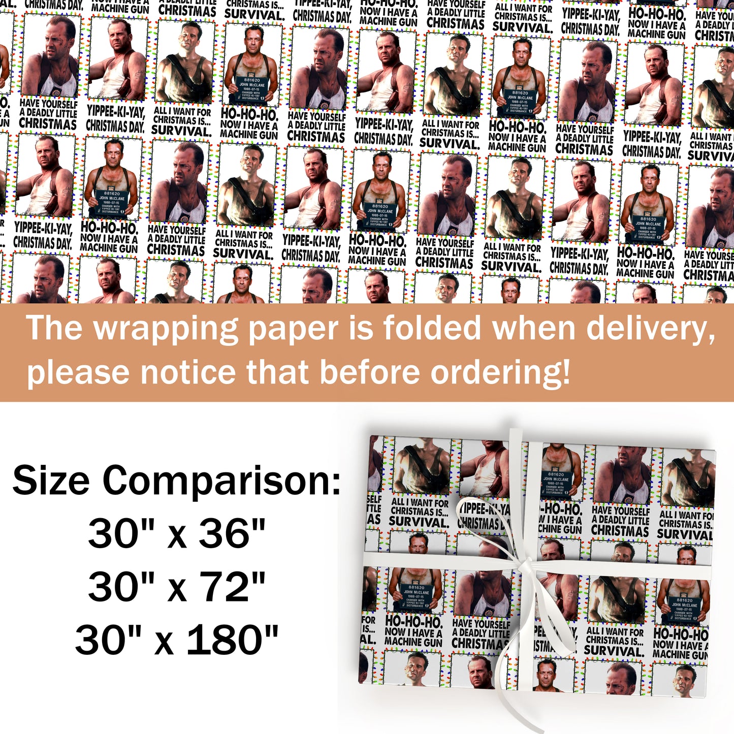 Die Hard Wrapping Paper Christms Gift