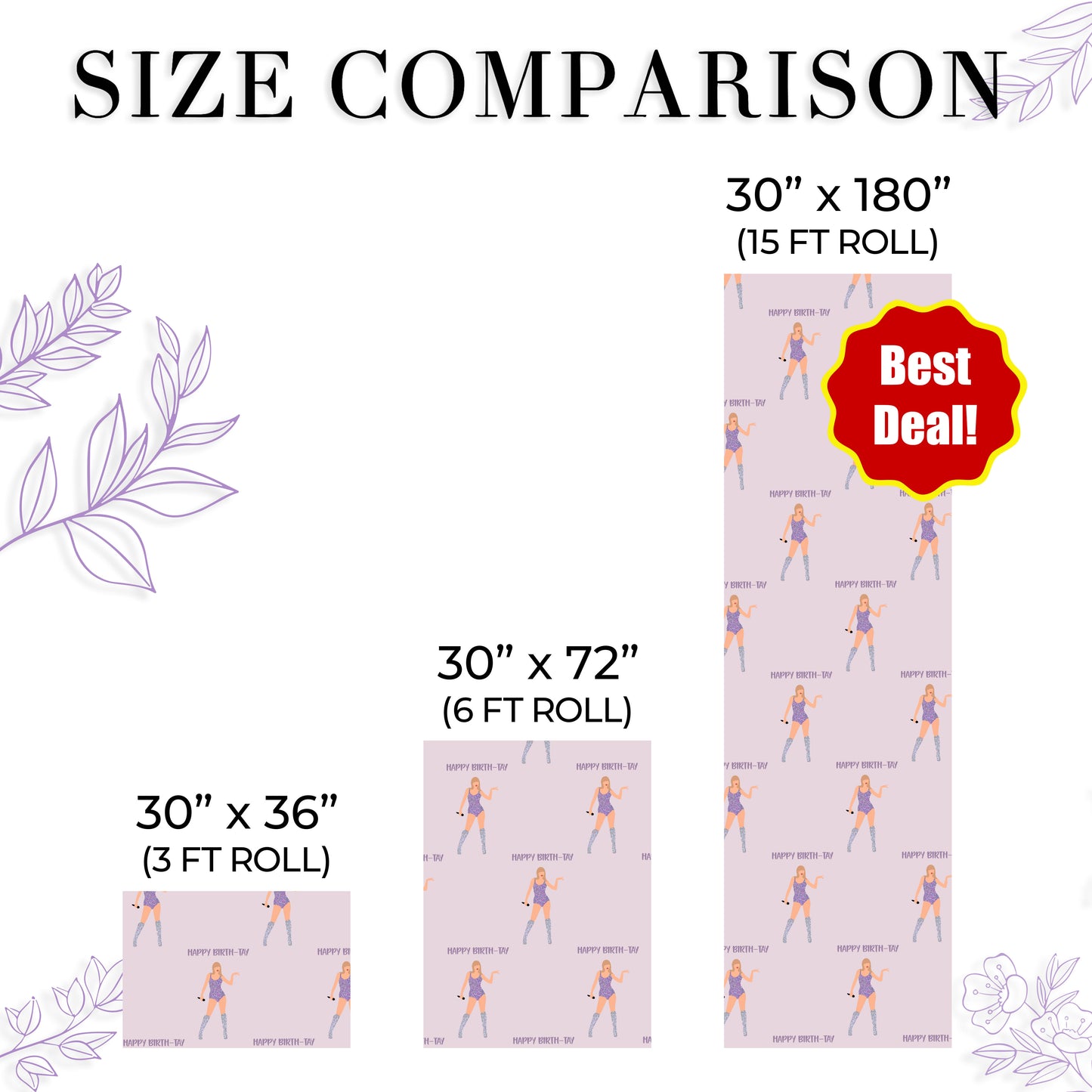 Showgirl Era Wrapping Paper Taylor Swift Gift Wrap