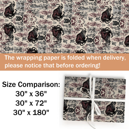 Gothic Cat Christmas Wrapping Paper