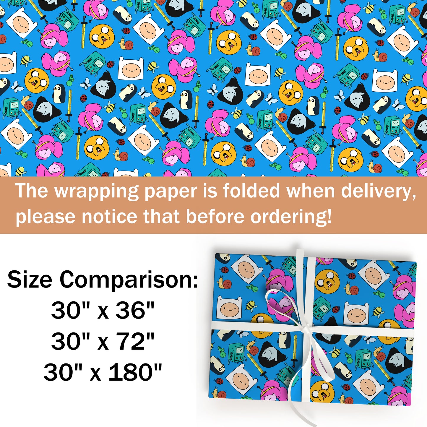 Adventure Time Wrapping Paper Roll