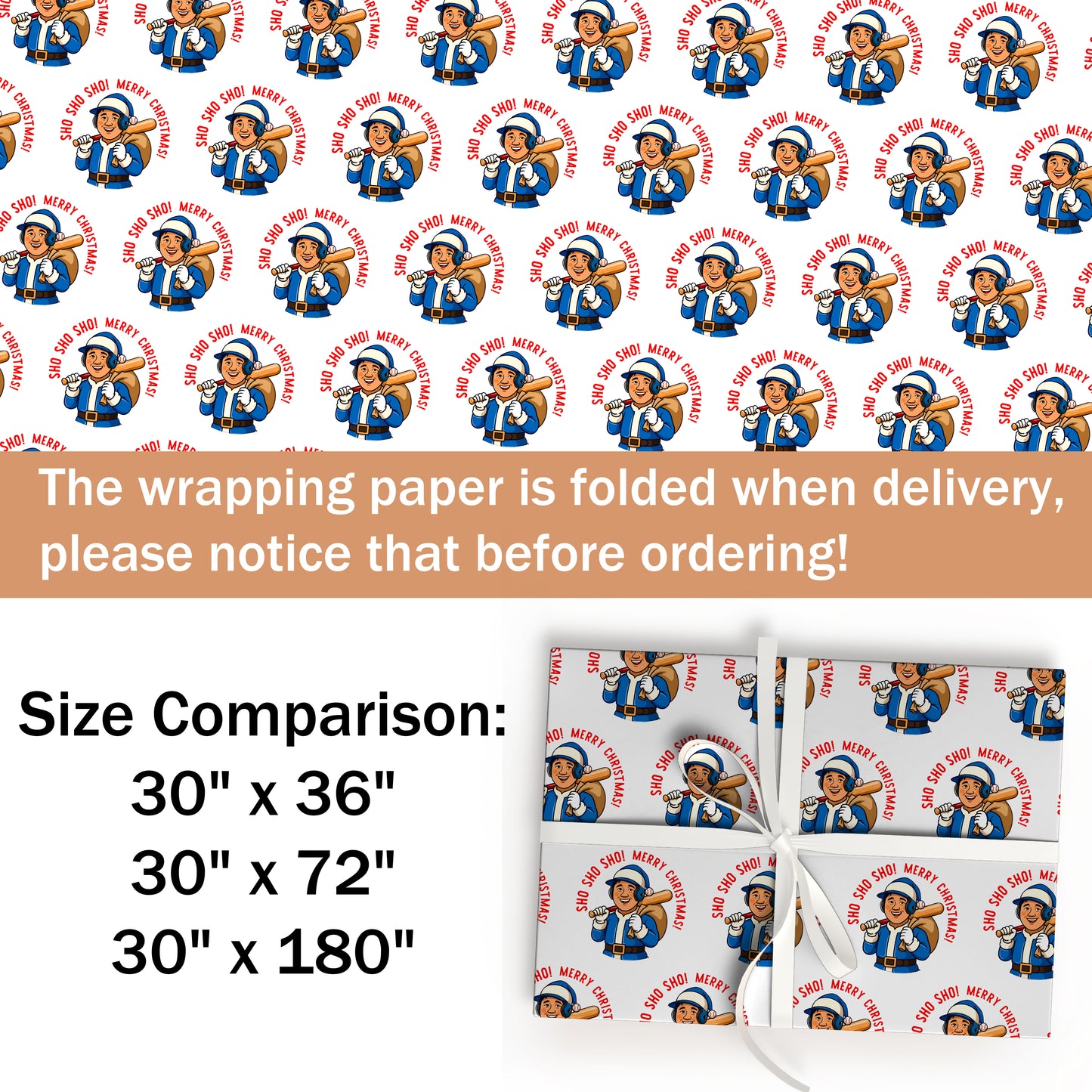 Sho Sho Sho Mery Christmas Wrapping Paper