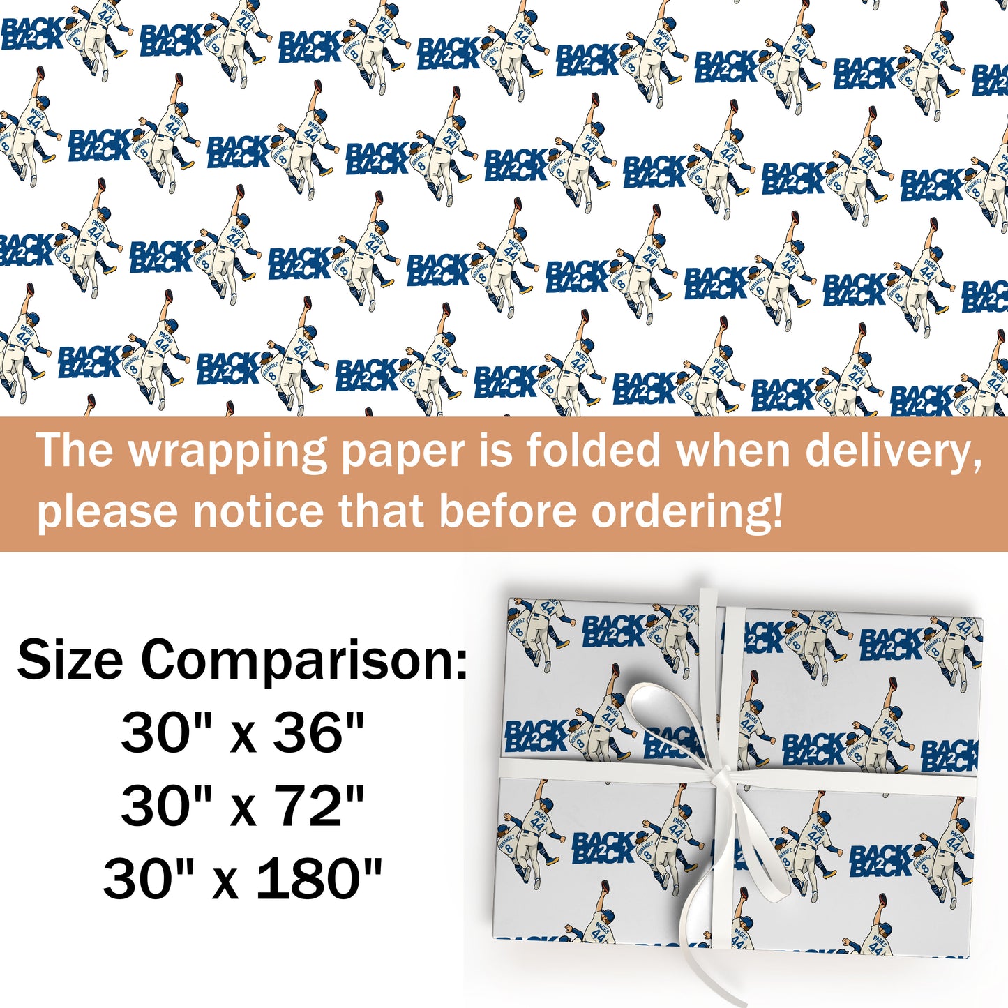 Baseball Christmas Wrapping Paper