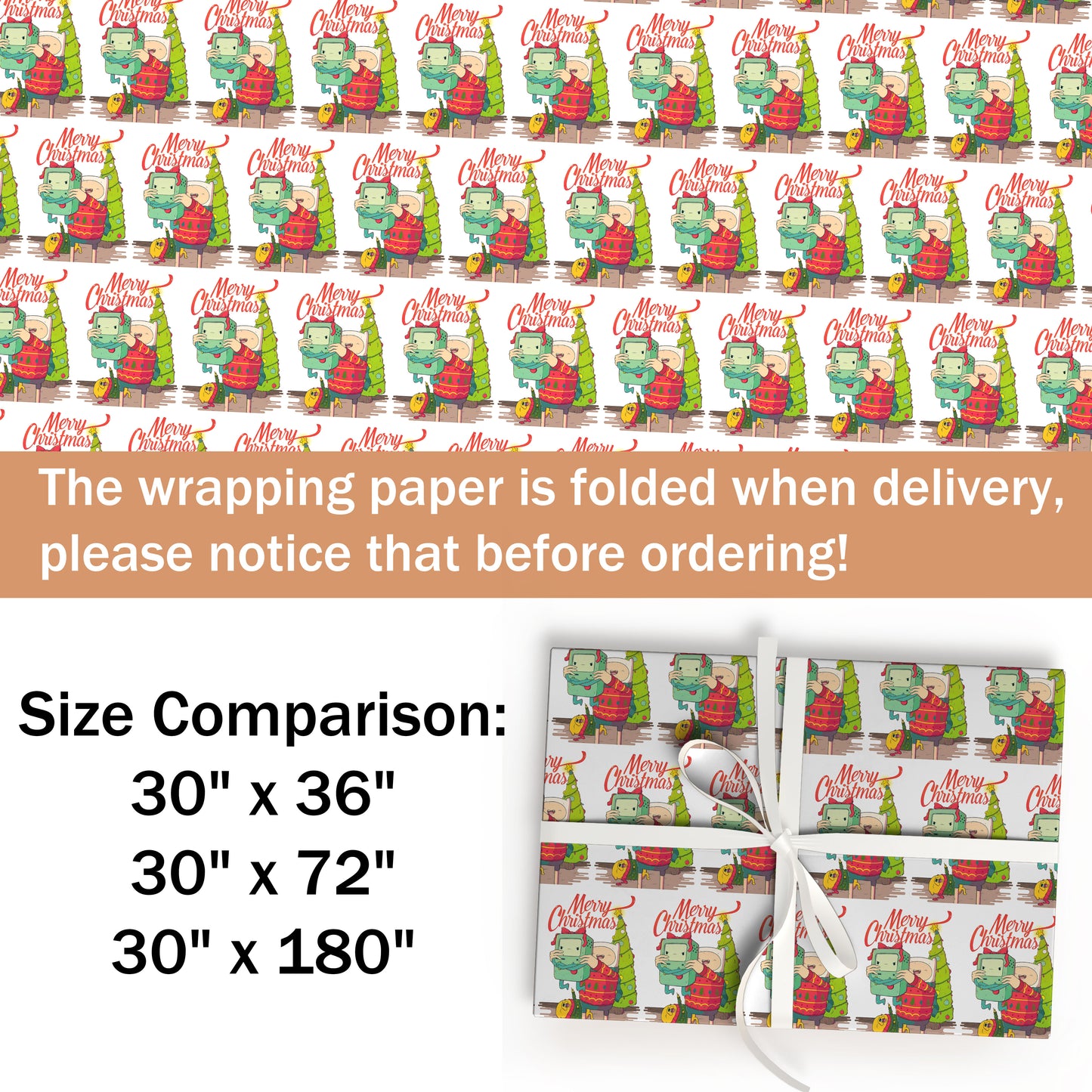 Adventure Time Wrapping Paper Birthday Gift