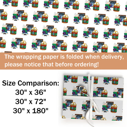 Adventure Time Wrapping Paper Kid Birthday Gift
