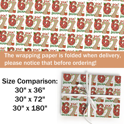 67 Six Seven Christmas Wrapping Paper