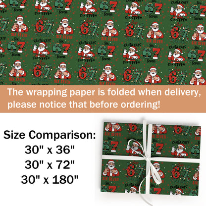 6 7 Santa Clause Xmas Wrapping Paper