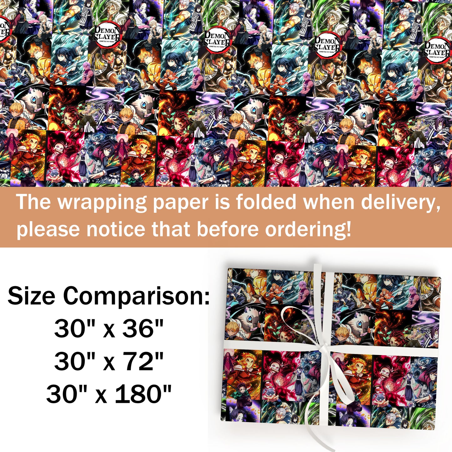Demon Slayer For Kid Birthday Wrapping Paper