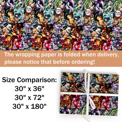 Demon Slayer For Kid Birthday Wrapping Paper