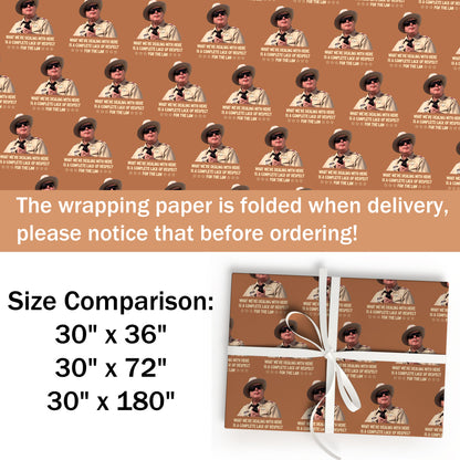 The Bandit Buford T Justice Wrapping Paper Chistmas Gift