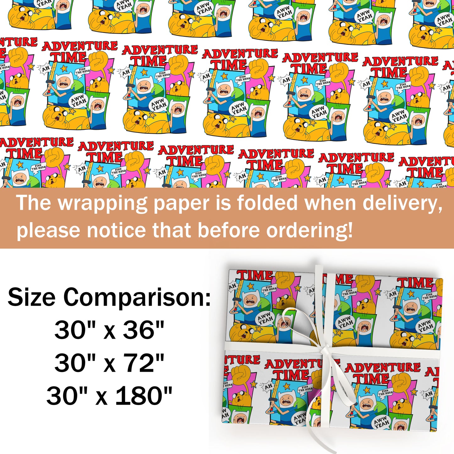 Adventure Time Wrapping Paper Gifts