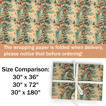 Vintage Santa Christmas Wrapping Paper