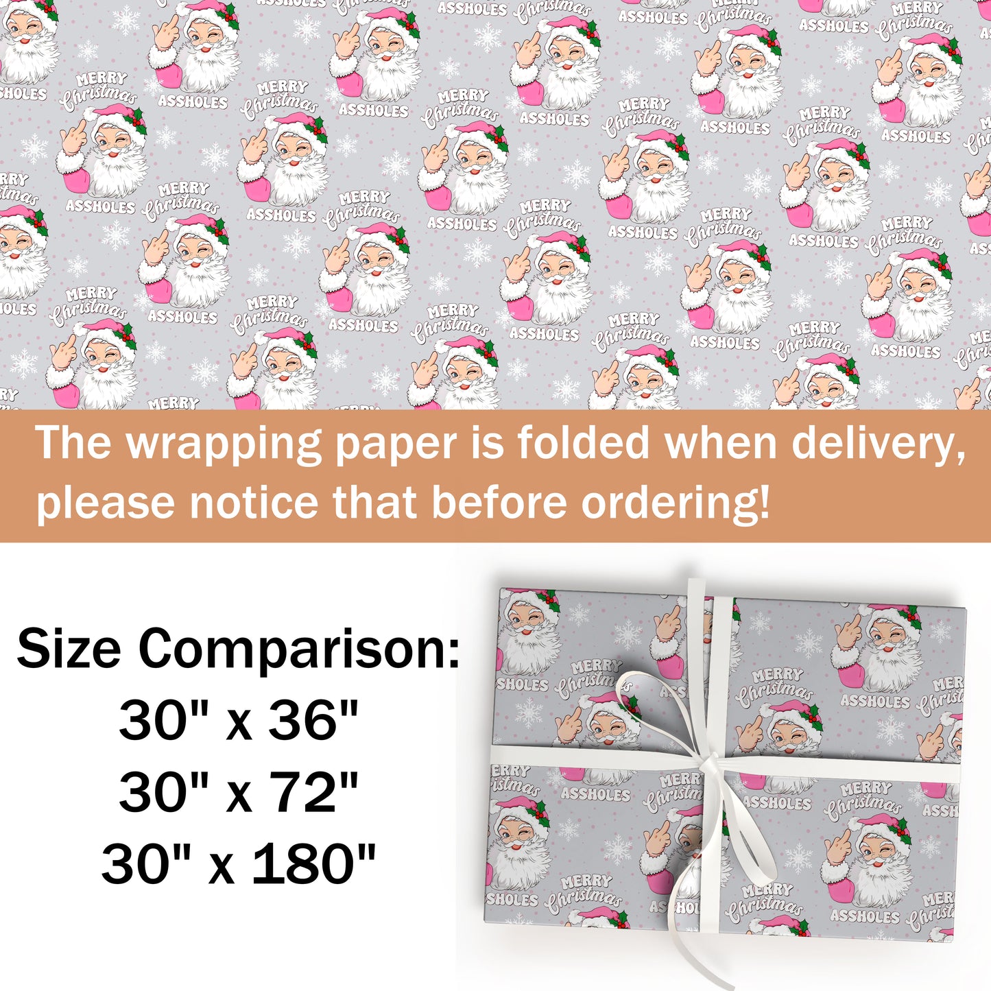 Santa Adult Christmas Wrapping Paper Roll