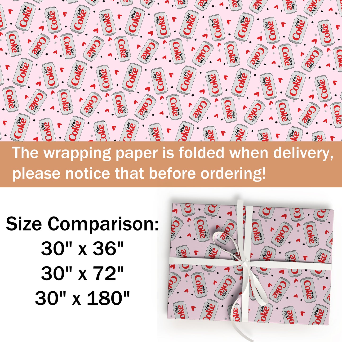 Diet Coke Wrapping Paper Birthday Gift