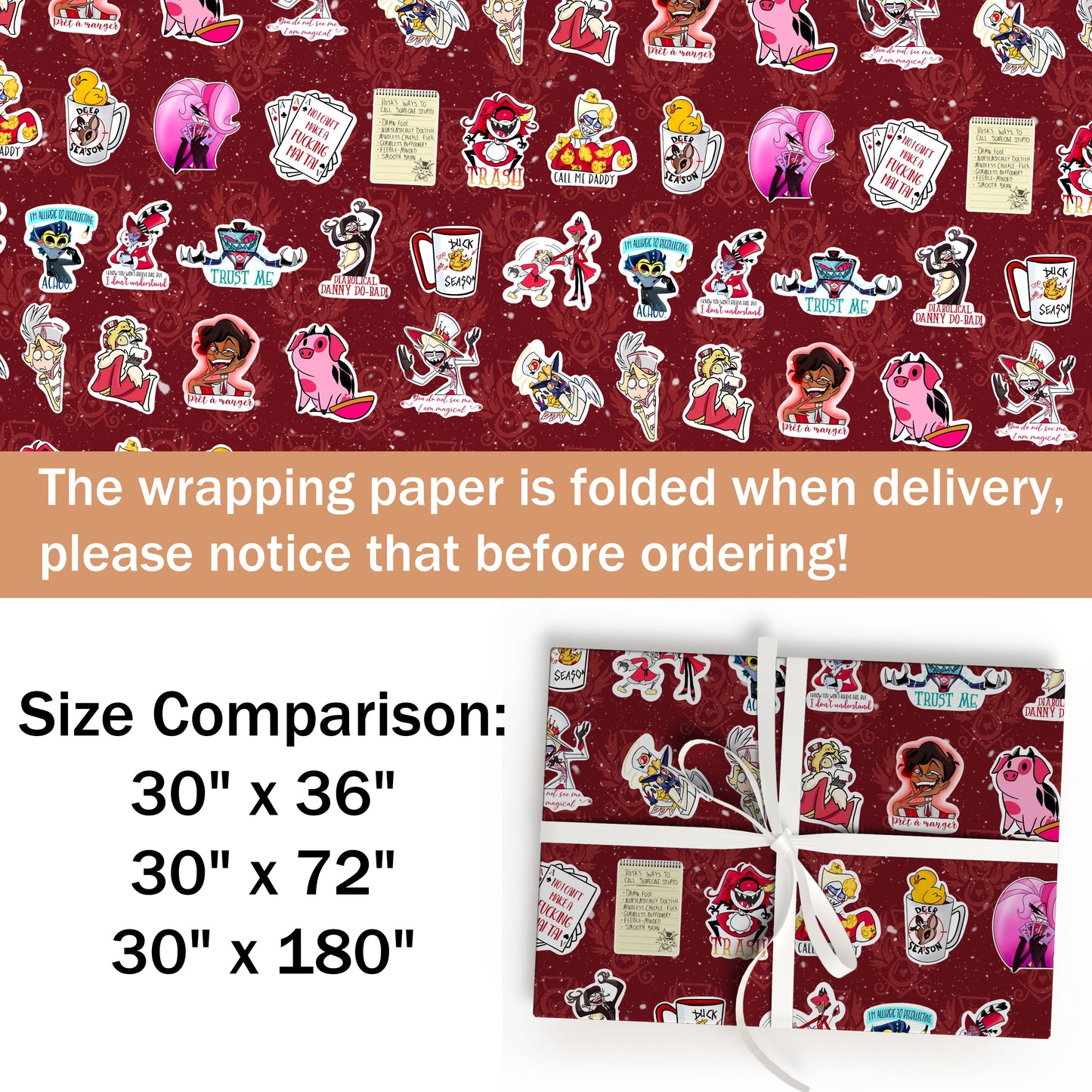 Hazbin Hotel Wrapping Paper Gift