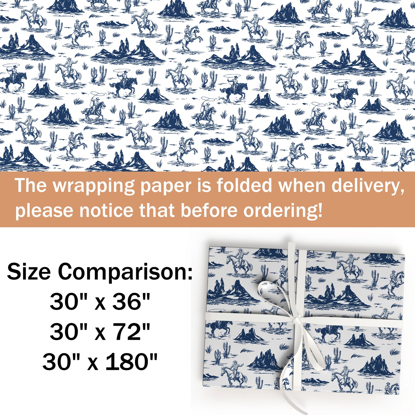 Cowboy Christmas Wrapping Paper