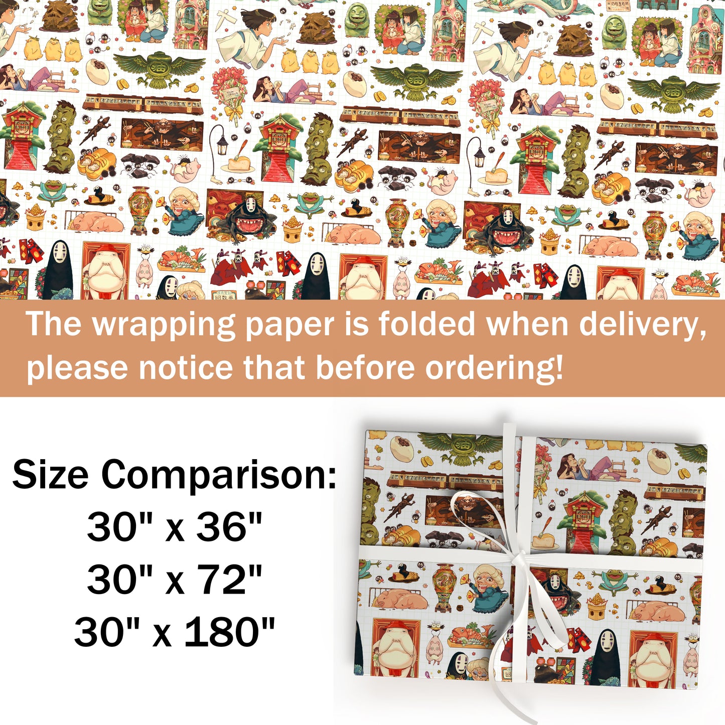 Spirited Away Wrapping Papper Roll