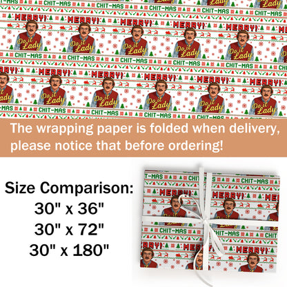Do It Lady Chit Mas Wrapping Paper