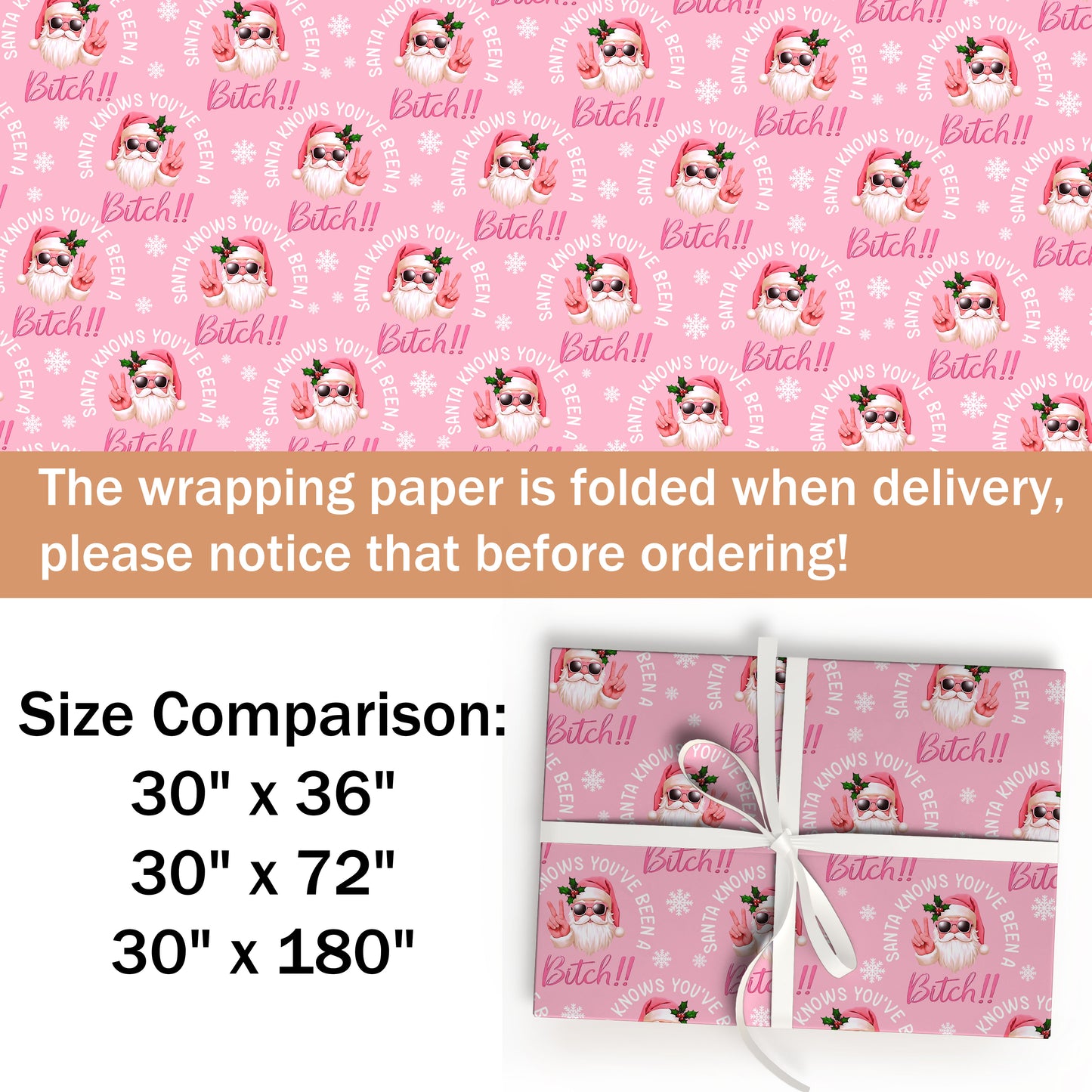 Funny Santa Wrapping Paper