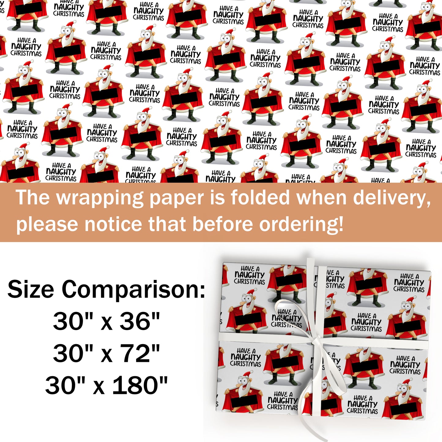 Have A Naughty Christmas Wrapping Paper
