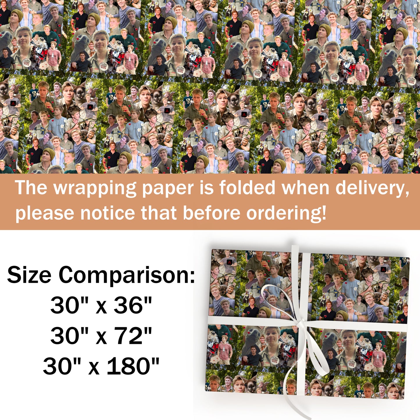 Robert Irwin Love Animal Christmas Wrapping Paper