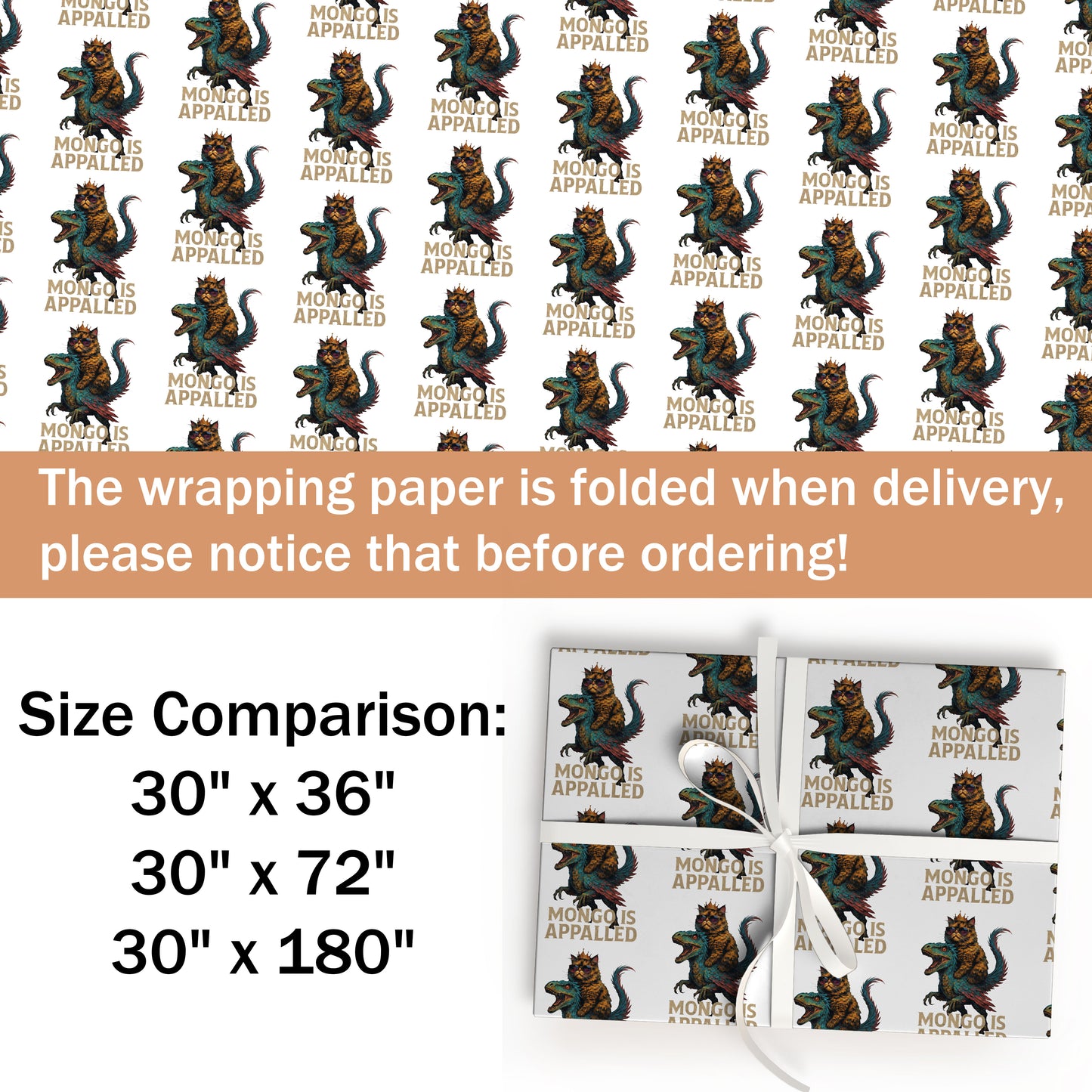 Godzilla Cat Wrapping Paper