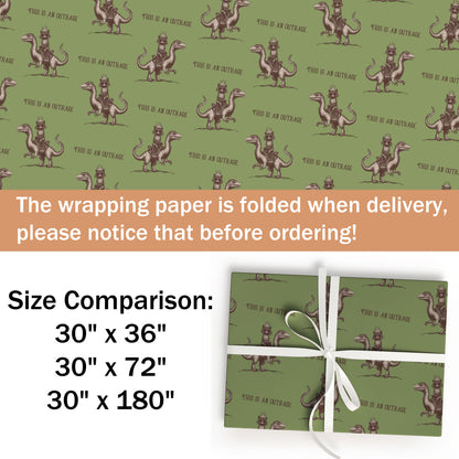 Godzilla Cat Mongo Is Appalled Wrapping Paper