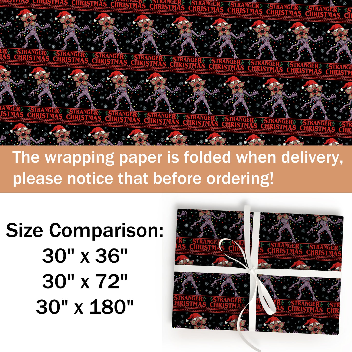 Stranger Things Wrapping Paper Christmas Gift