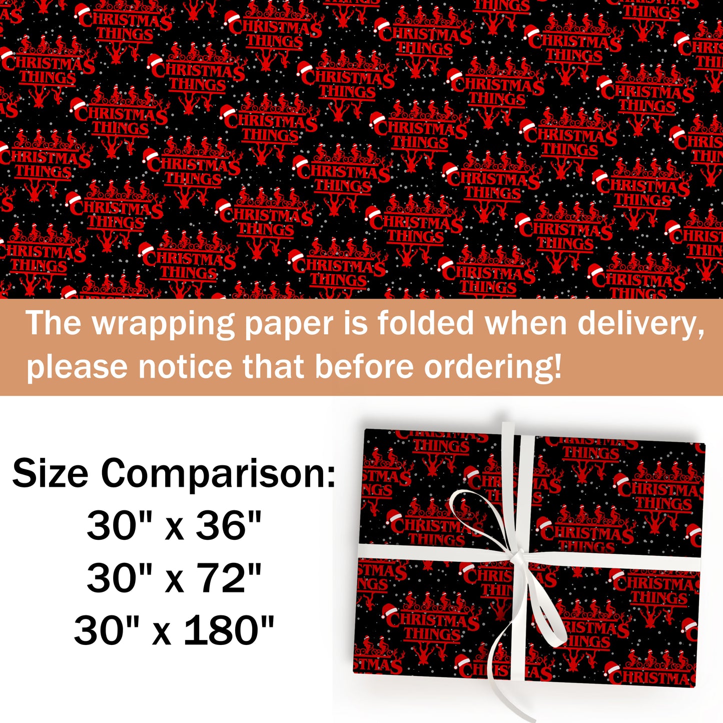 Stranger Things Christms Wrap Gift