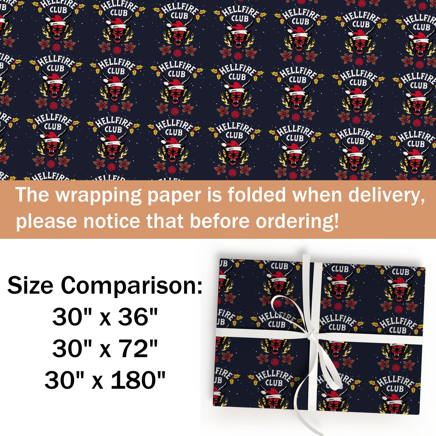 Stranger Things Hellfire Club Wrapping Paper