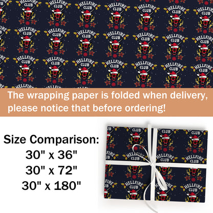 Stranger Things Hellfire Club Wrapping Paper