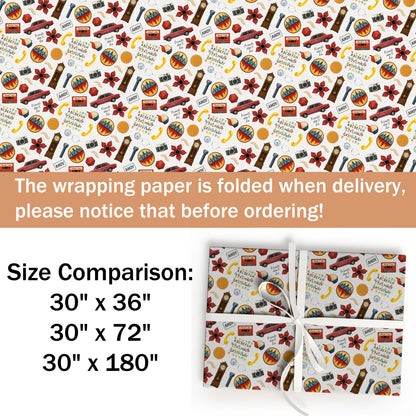 Stranger Things Christmas Wrapping Paper Roll