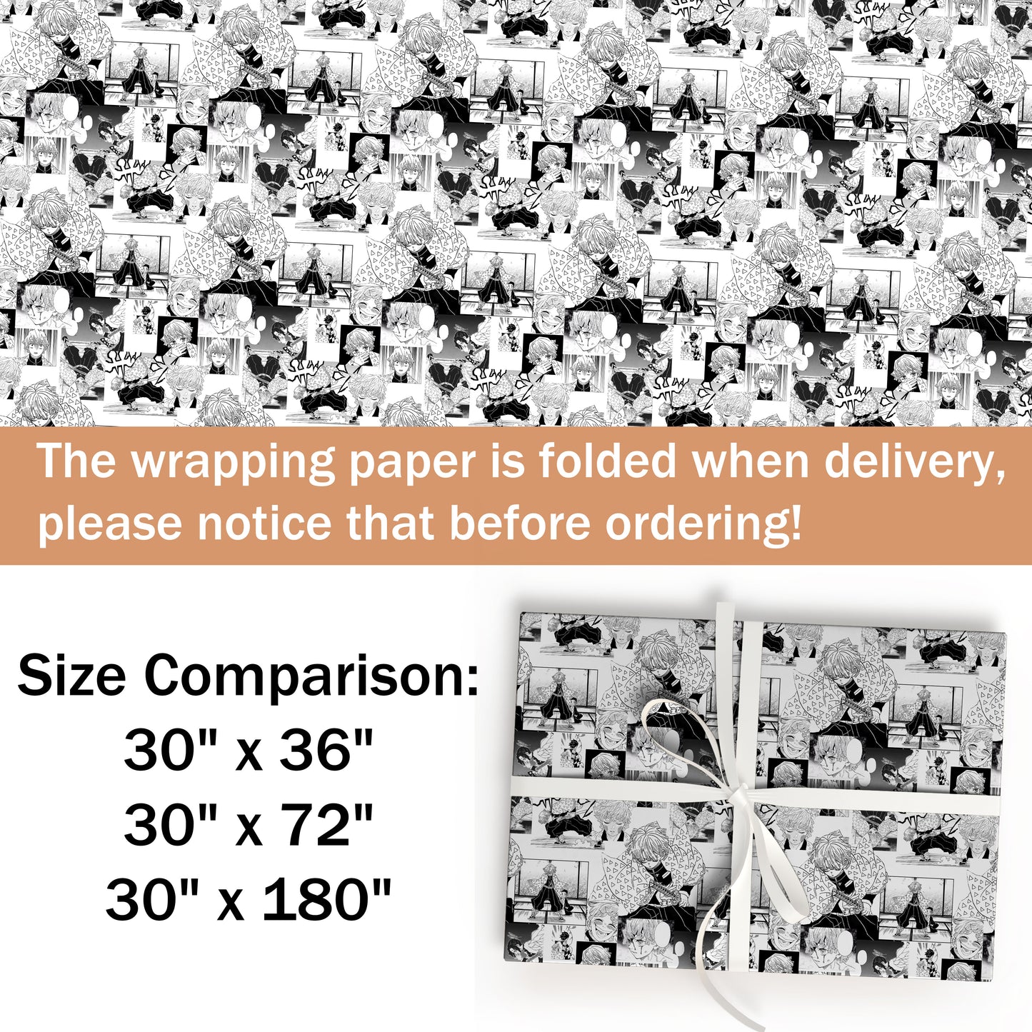 Demon Slayer Zenitsu Agatsuma Wrapping Paper