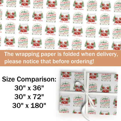 Vintage White Christmas Gift Wrap