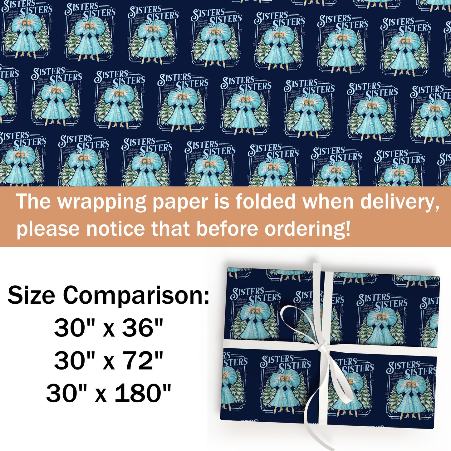 White Christmas Gift Wrap