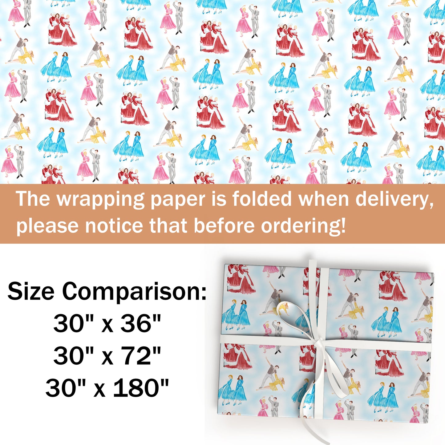 White Christmas Film Gift Wrap