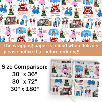 White Christmas Retro Gift Wrap