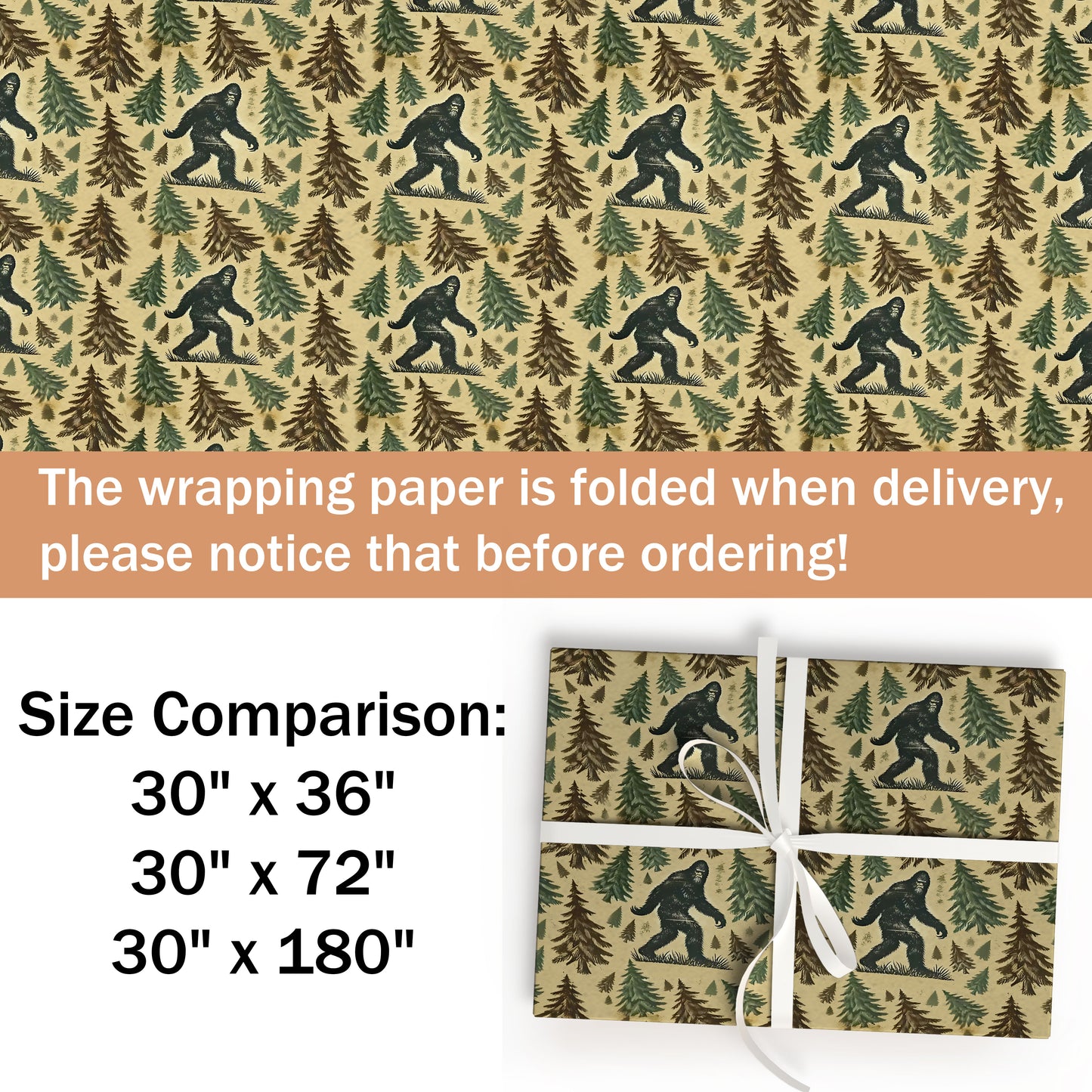 Bigfoot Wrapping Paper