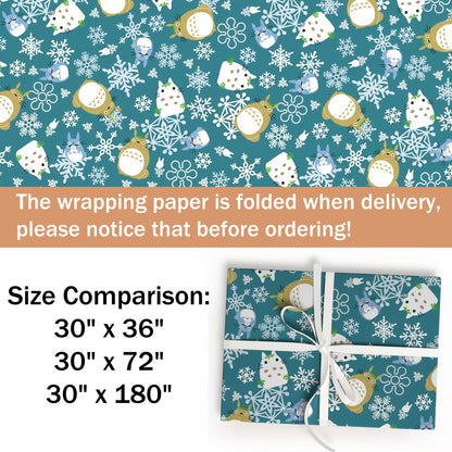 Totoro Christmas Wrapping Paper Sheet