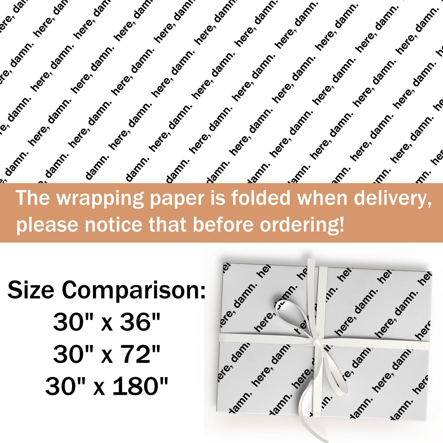Offensive Wrapping Paper, Funny Gift Wrap