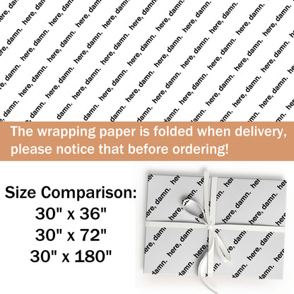 Offensive Wrapping Paper, Funny Gift Wrap