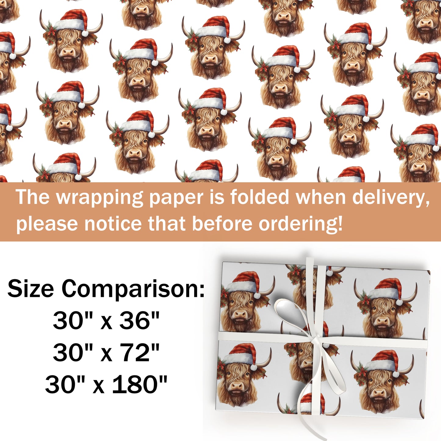Highland Cow Wrapping Paper
