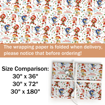 Sonic Christmas Wrapping Paper