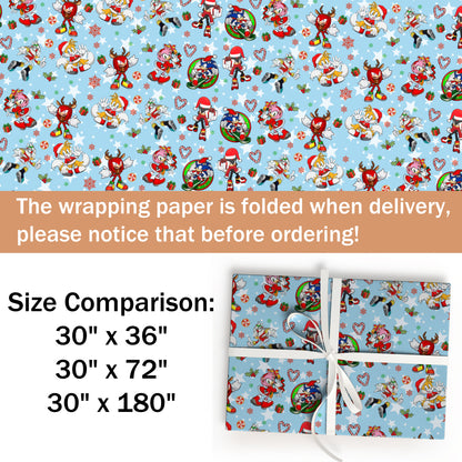 Sonic Hedgehog Christmas Wrapping Paper