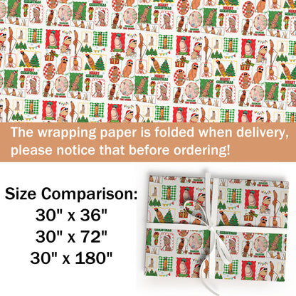 Marcus The Worm Christmas Wrapping Paper