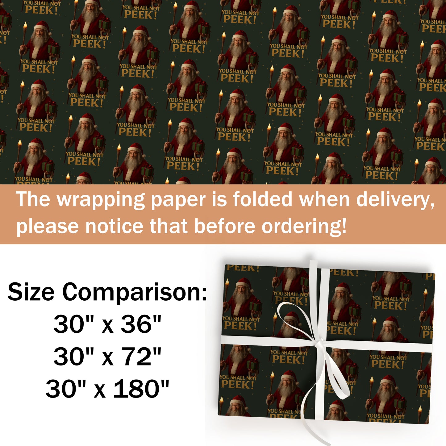 Gandalf Wrapping Paper Lord of the Rings Gift Wrap
