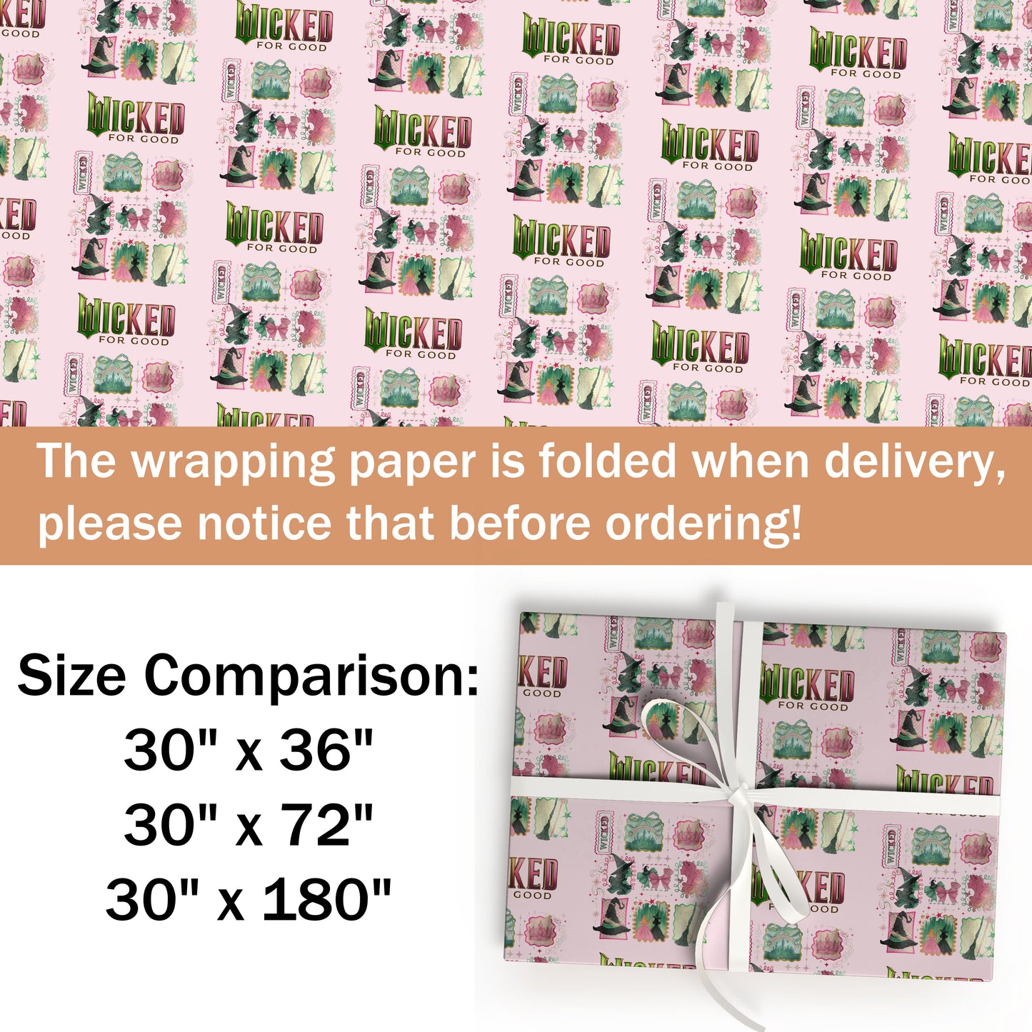 The Wicked Musical Christmas Gift Wrap