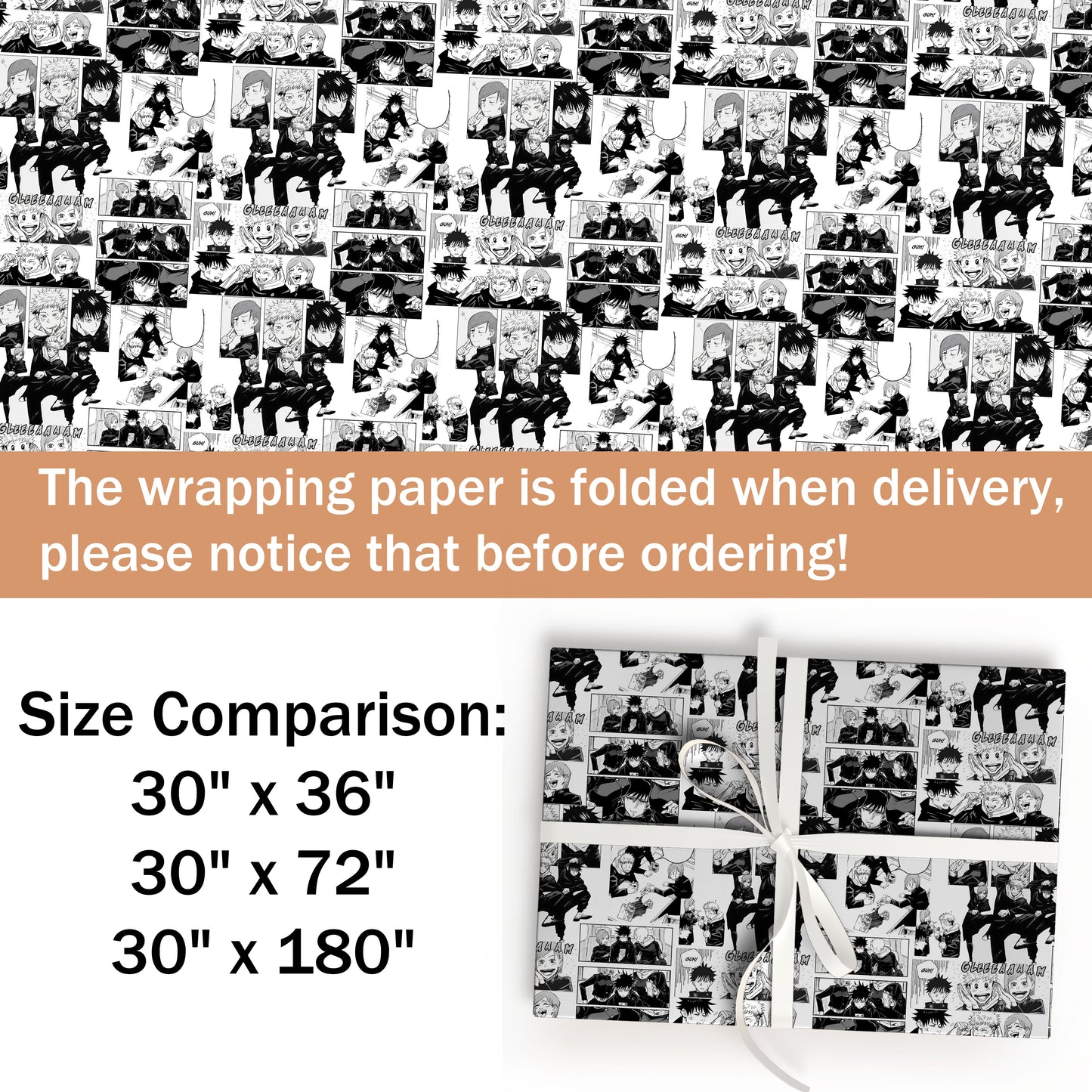 Jujutsu Kaisen Amine Holiday Wrapping Paper