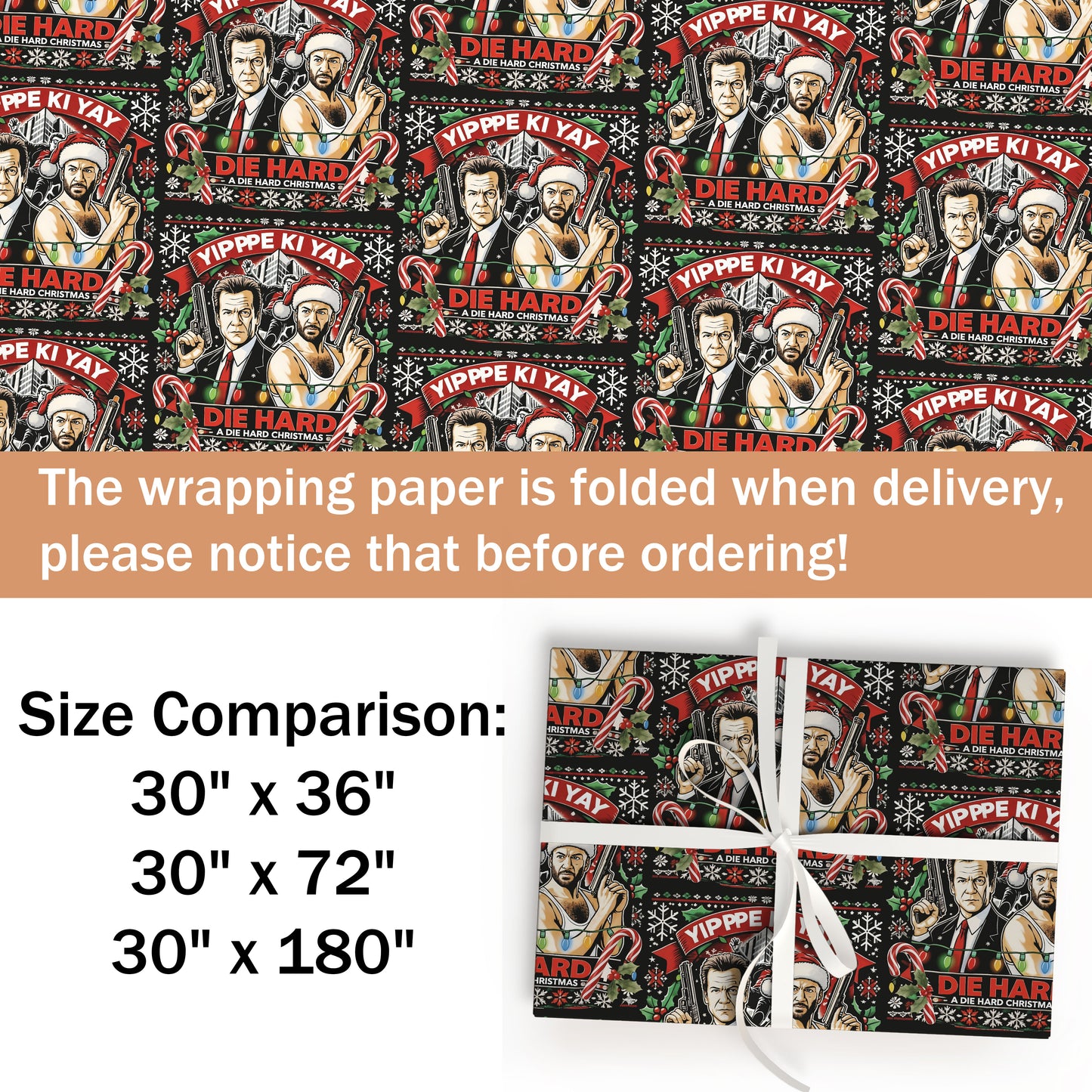 Yippee-ki-yay? ?Die Hard Christmas Wrapping Paper